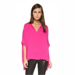 Diane Von Furstenberg Kora Fuchsia Top